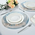 thumbnail image 4 of 15.4" Round Placemat Set of 1 Polyester Fabric Place Mats Non-Slip Dining Kitchen Table Mats for Kitchen Party Decor Christmas Tree in The Snow, 4 of 5