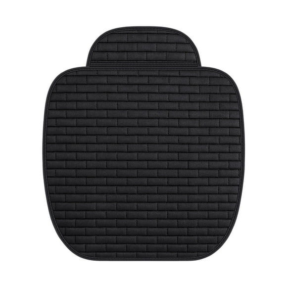 A Black Car Linen Seat Cushion Single Seat Summer Ventilated Breathable Cool Pad All Season Use Honeycomb Mesh Structure For Sedan Suv Vehicles