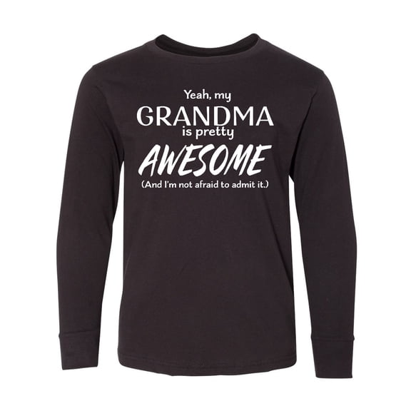 Inktastic Yeah My Grandma is Pretty Awesome Long Sleeve Youth T-Shirt