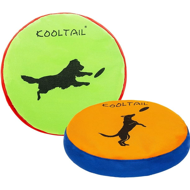IBAOLEA Dog Flying Discs 2 Pack Interactive Dog Fetch Toys Durable