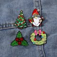 thumbnail image 5 of Santa Claus Tree Enamel Brooch Creative Christmas Day Inlaid rhinestone Gift Lapel Pin Badge Backpack Clothing Hat Accessories, 5 of 5