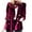Wine, variant on Lindreshi Cardigan Sweaters for Women Plus Size Fashion Women Turn Down Collar Long Sleeve Casual Coat Cardigan Blouse