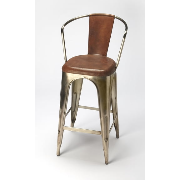 Butler Specialty Industrial Chic 26" Bar Stool In Brown
