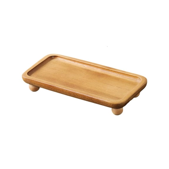 hejhncii Entrance Storage Tray, Display Pedestal Wood Tray For Kitchen Counter Bathroom Sink Decoration Multiple Purpose