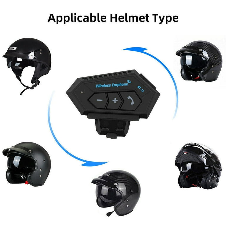 BT12 BT 5.0 Casque De Moto Casque Sans Fil Étanche Kit Mains