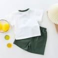thumbnail image 2 of Boys' Summer New Letter Small A Solid Simple Set Boys' Thin Round Neck T-shirt Wearing Two Piece Set Fashion, 2 of 4