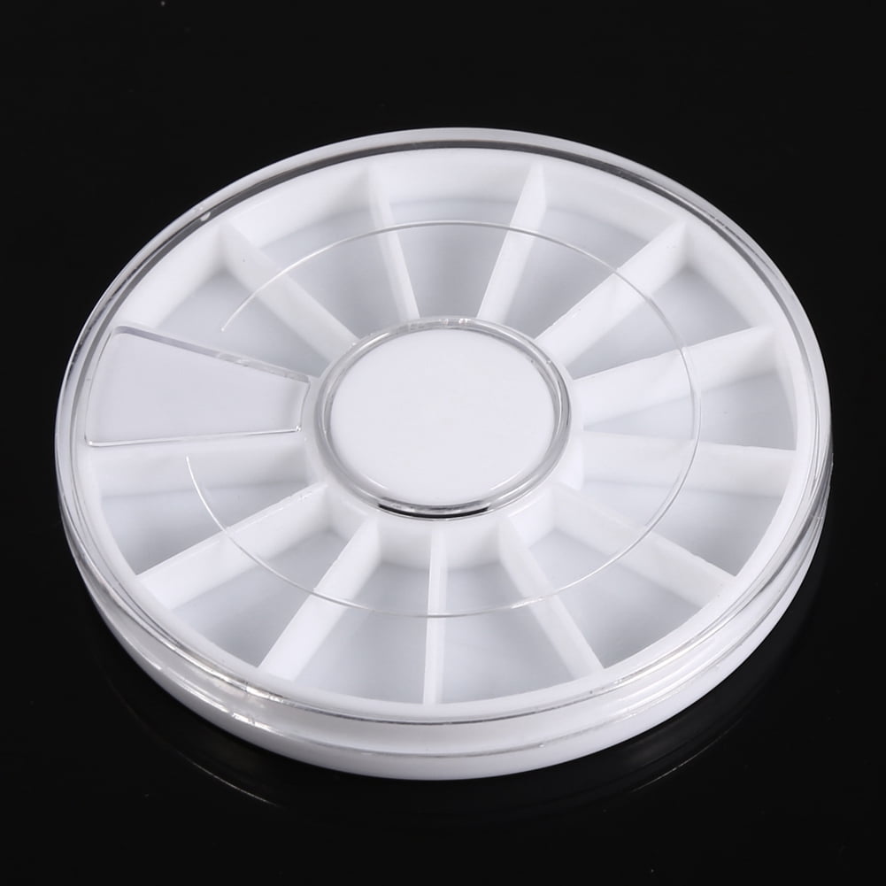 Nail Decoration Box, Portable Nail Wheel Box 6Pcs/Set 12