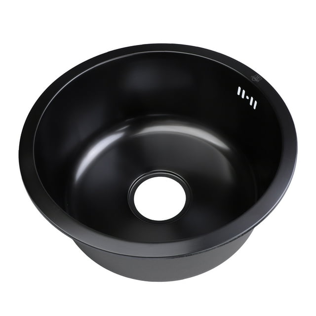 Évier de Cuisine Encastré, Évier de Bar de Cuisine Encastré en Acier Inoxydable avec Passoire, Évier de Cuisine à Bol Unique de 42 cm de Diamètre Extérieur, Petit Évier de Cuisine pour Bar de Cuisine VR