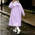 thumbnail image 5 of ATOGUTA Rain Jacket Kids Lightweight Raincoat Waterproof with Hood Protective Poncho Jacket Pockets Purple, 5 of 8