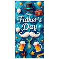 thumbnail image 2 of Decorative Design Happy Father's Day Banner Colorful Pattern Beer Mugs Mustache Stars for Father's Day Celebration Family Gathering Indoor Decoration, 2 of 7