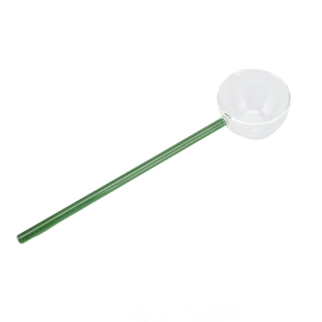 Glass Stirring Spoon High Temperature Resistance Simple 100ML Mixing Spoon Coffee Tea Spoon for Restaurants Home Green