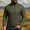 thumbnail image 7 of Ceisia Men Solid Stand Collar Quilted Puffer Jacket Full Zip Lightweight Warm Outer Coat For Fall Winter Outdoor Travel Daily Commute Gift, 7 of 7