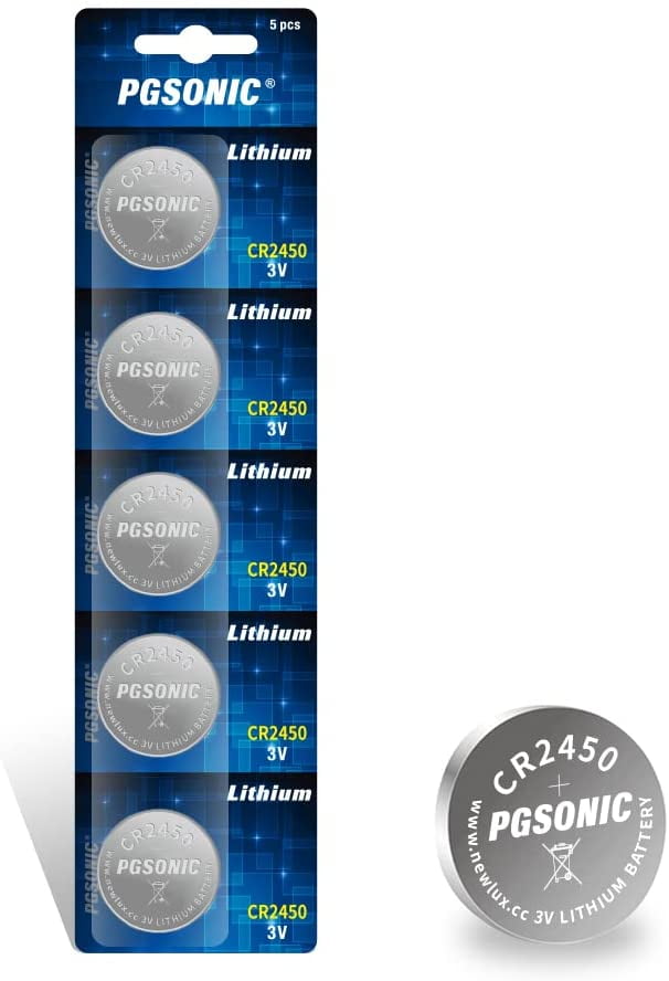 PGSONIC CR2450 3V Lithium Coin Battery (5pcs)