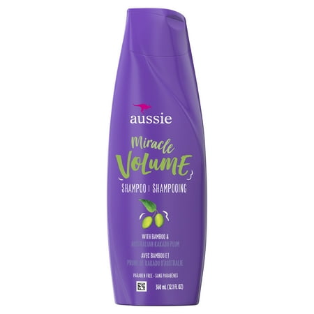 Aussie Paraben-Free Miracle Volume Shampoo w/ Plum & Bamboo For Fine Hair, 12.1 fl (The Best Shampoo For Fine Hair)
