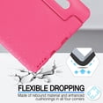 thumbnail image 2 of for Lenovo Tab M8 HD TB-8505F TB-8505X / Smart Tab M8 TB-8505FS/ Tab M8 FHD TB-8705F case, Shockproof, Silicone Rubber EVA Portable Handle Stand Protective Kids Cover Case, Rose, 2 of 5