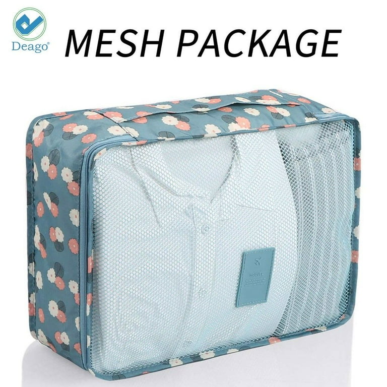 Packing Cube Set of 6 for Travel, Compression Bags Organizer for