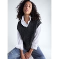 thumbnail image 4 of Free Assembly Women's Cable Knit Sweater with Short Sleeves, Lightweight, Sizes XS-XXL, 4 of 5