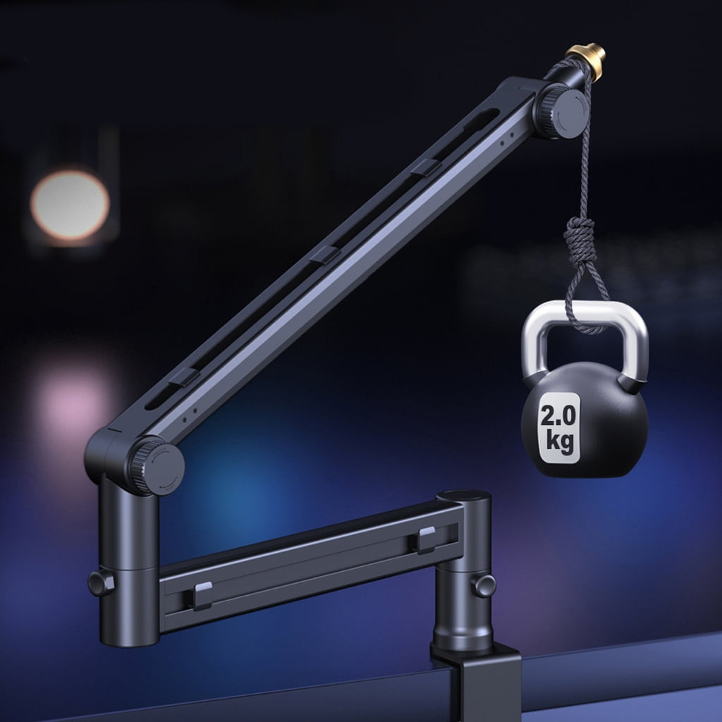 Adjustable Boom Arm Stand With Cable Management For Podcasting And Streaming