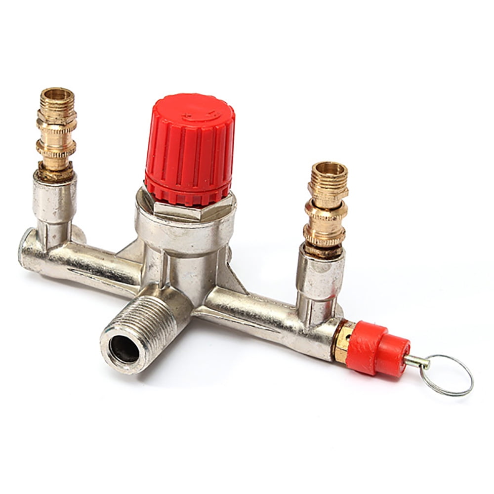 Air Compressor Parts Double Outlet Pipe Pressure Regulator Valve
