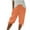 Orange, variant on Womens Shorts Elastic High Waist Bottom Drawstring Shorts Summer Casual Solid Color Shorts