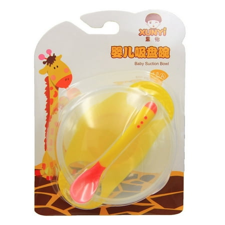 

Baby Suction Cup with Silicone Baby Bowl Heat Sensitive Baby Safety Spoon