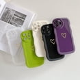 thumbnail image 4 of Compatible with iPhone 14 Pro Max Case, Cute Heart Wavy Case for Women Girls, Camera Lens Protector Shockproof Soft Cover for iPhone 14 Pro Max 6.7 inch 2022(Deep Purple), 4 of 9