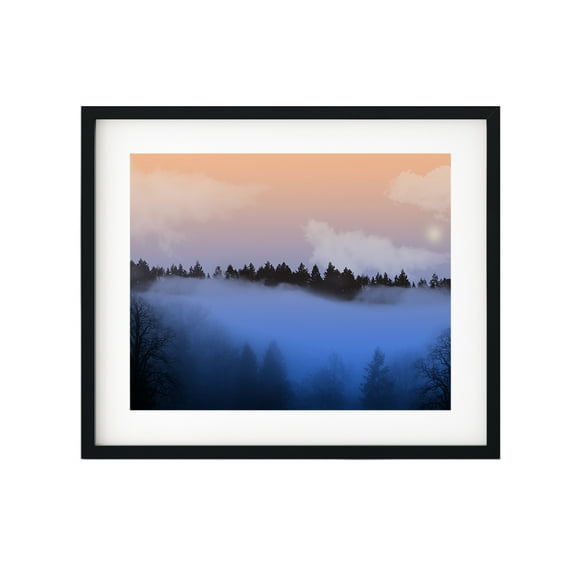 Misty Trees 11 x 14 UNFRAMED Print Cute Typography Wall Art
