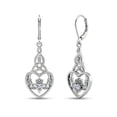 thumbnail image 5 of Charmsy Heart Earrings for Women | Rhodium-Plated Celtic Knot Dangle Earrings, 5 of 6