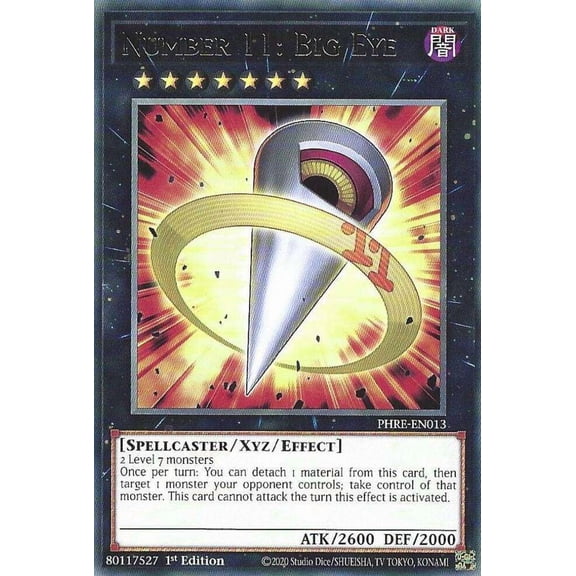 YuGiOh Phantom Revenge Rare Number 11: Big Eye PHRE-EN013