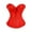 11-Red, variant on Corset Top Bustier Renaissance Lace up Lingerie Women Overbust Satin Plus Size 02-Black XS