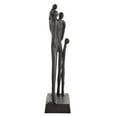 thumbnail image 2 of Brown Cast Iron Abstract Family of Four Together Sculpture - Tabletop Figurine For Desks, Accent Tables, or Shelves, 2 of 9