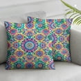 thumbnail image 3 of Acheng Retro Pillow Sham, Ethnic Design Hippie Art Mandala with Rainbow Colors Trippy Medallion LGBT Pride, Decorative Printed Pillowcase White, 3 of 7
