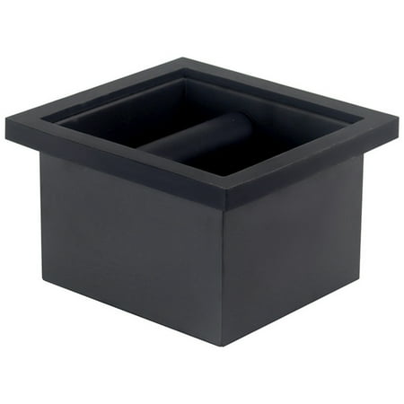

Stainless Steel Coffee Knock Box - Bottomless Embedded Flat Mouth Ground Coffee Bin Disposal Box Espresso Knock Box