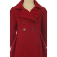 thumbnail image 3 of Big Girls Girls Dress Manteau à Manches Longues avec Boutons et Poches Long Manteau d'Hiver Rouge 14 (2J0K4S9), 3 of 5