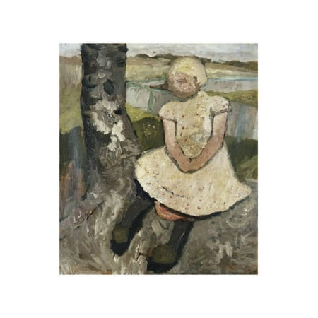 A Kind Art Child Sitting under a Tree; Kind Sitzend Unter Einem Baum, c.1905 Print Wall Art By Paula Modersohn-Becker ()