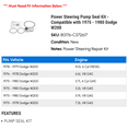 thumbnail image 2 of Power Steering Pump Seal Kit - Compatible with 1975 - 1980 Dodge W200 1976 1977 1978 1979, 2 of 2