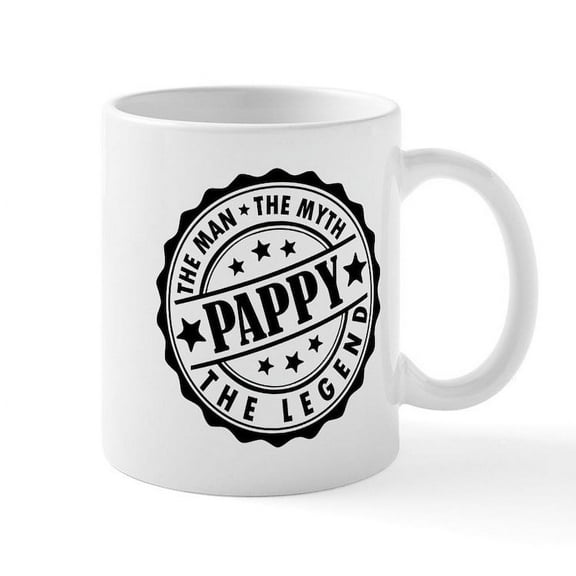 CafePress - Pappy The Man The Myth The Legend Mugs - 11 oz Ceramic Mug - Novelty Coffee Tea Cup