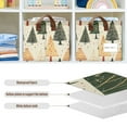 thumbnail image 6 of 2 Pcs Collapsible Storage Bins Fabric Shelf Baskets with Handles Closet Organizer Vintage Christmas Trees 16.9x11.4x10, 6 of 8