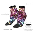 thumbnail image 6 of Fuzoiu Color Shiny Print Adult Socks, Crew Moisture-wicking Socks, Unisex Cushion Crew Socks,Casual Sports Ankle Socks, 6 of 7