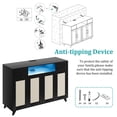 thumbnail image 3 of Rattan Sideboard with 2 Drawers, Power Outlet & LED Lights for Living Room, 3 of 7