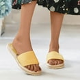 thumbnail image 1 of Zapatos de mujer Sandalias de playa de verano Zapatillas Cuerda de cáñamo de imitación Zapatos de fondo plano de viaje Wmkox8yii  ytu7106, 1 of 4