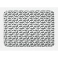 thumbnail image 1 of Acorn Bath Mat, Elaborated Engraving Style Pattern of Oak Leaves and Acorn Print, Plush Bathroom Decor Mat with Non Slip Backing, 29.5" X 17.5", Charcoal Grey and White, by Ambesonne, 1 of 2