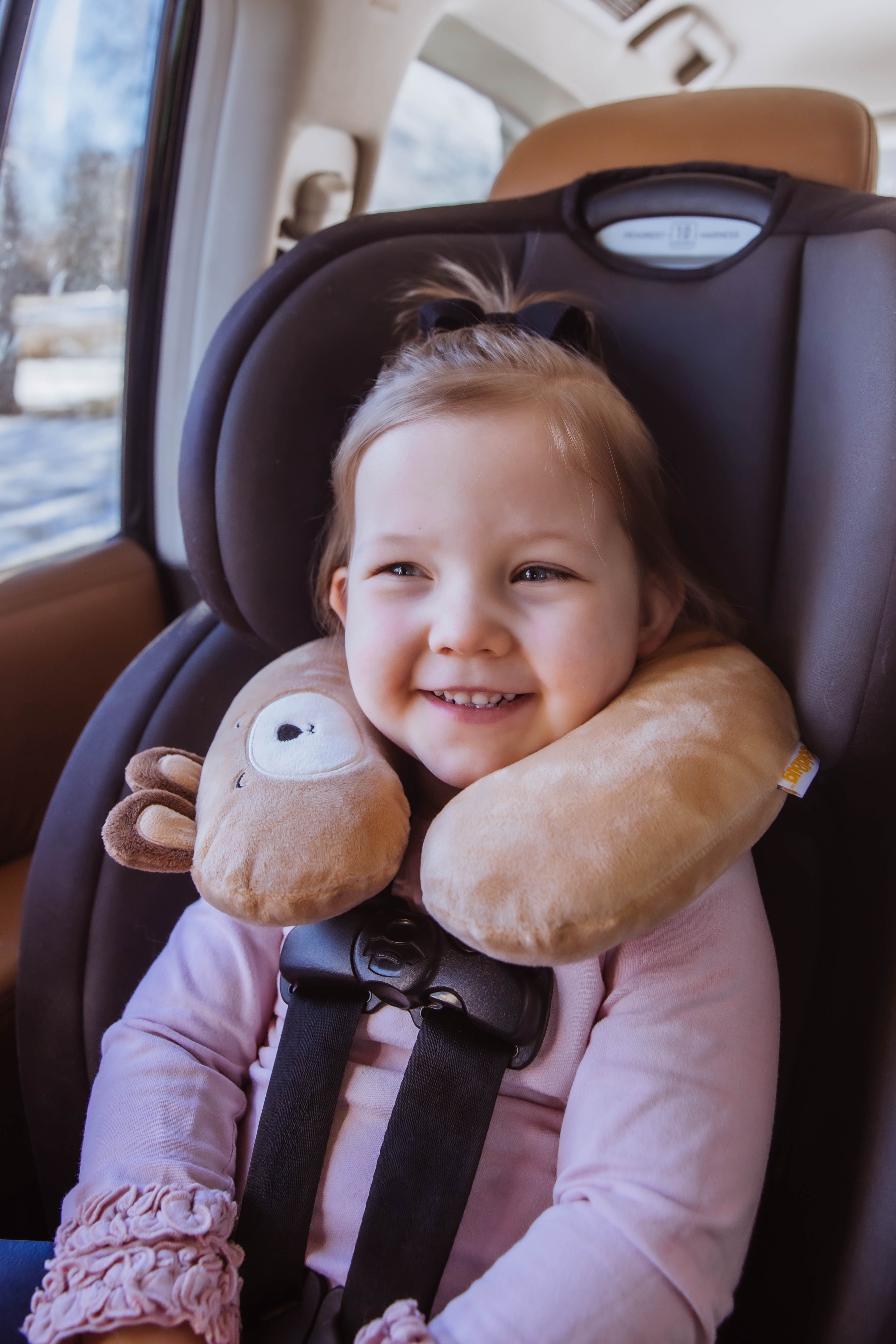 Goldbug Travel Pillow, Head and Neck Support for Toddlers, Bear