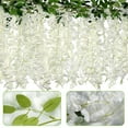thumbnail image 4 of Xloro Artificial Wisteria Hanging Flowers Vine Silk Flower Garland for Home Garden Wedding Decor Party Backdrop Outdoor or Indoor Floral Decoration (1Pc 72.05"), 4 of 9