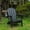 Black, variant on HDPE Folding Adirondack Chair with Cup Holders, All-Weather Outdoor Lounge Chair, Patio Chair for Deck, Porch, Backyard and Garden