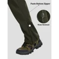 thumbnail image 3 of QPNGRP Men's Snow Ski Pants Water Resistance Fleece Lined Cargo Pants Softshell for Winter Outdoor with Zippered Bottom Legs, 3 of 12