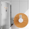 thumbnail image 3 of 1pc Adhesive Bamboo Stainless Steel Hook Kitchen Bathroom Robe Coat Hat Hanger Heavy Duty, 3 of 8