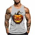 thumbnail image 2 of Byworldtasic Men's Sleeveless Tank Mens Halloween Printed Personalized Fashion Tank Tops Men Tank Top Cut Off Shirts Tank, 2 of 5