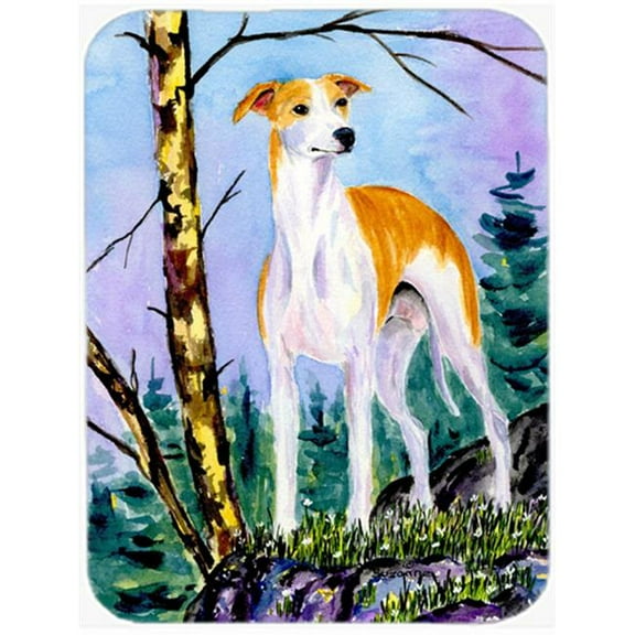 Caroline's Treasures Whippet Glass Cutting Board Large