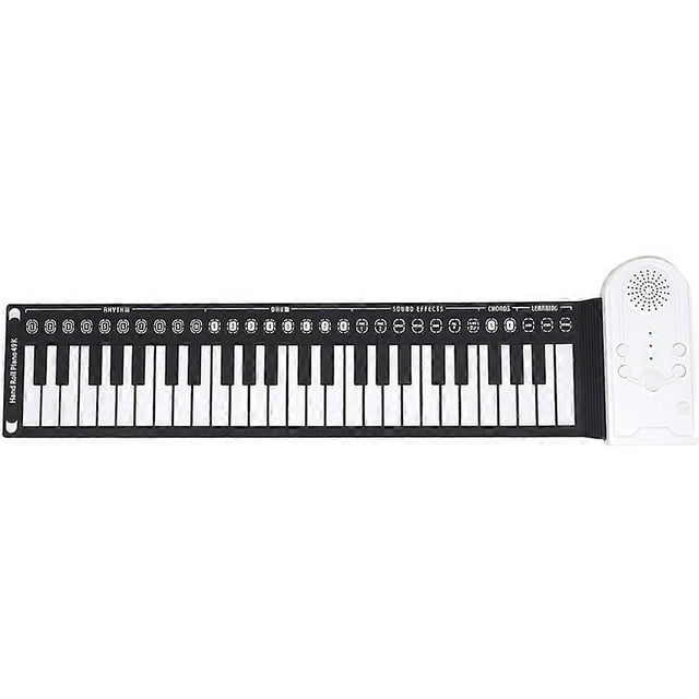 Silicone 49-keys Foldable Roll-up Electronic Piano Portable Roll-up Keyboard Piano